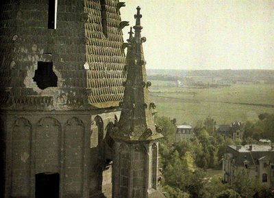 Damage to the Abbey of Saint-Jean-des-Vignes, Heavily Damaged by Artillery Fire, Soissons, Aisne, France by Fernand Cuville